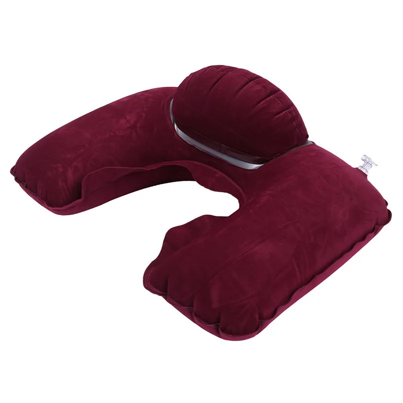 

Camping Mat Inflatable Pillow U-shaped belt pillow Travel Air Cushion Beach Car Head Rest Support office nap pillow #2o09fnFN