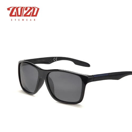 20/20 брендовые ретро солнцезащитные очки для мужчин, для вождения, поляризационные солнцезащитные очки, мужские очки с коробкой, мужские Oculos PL270 - Цвет линз: C01 Black Smoke