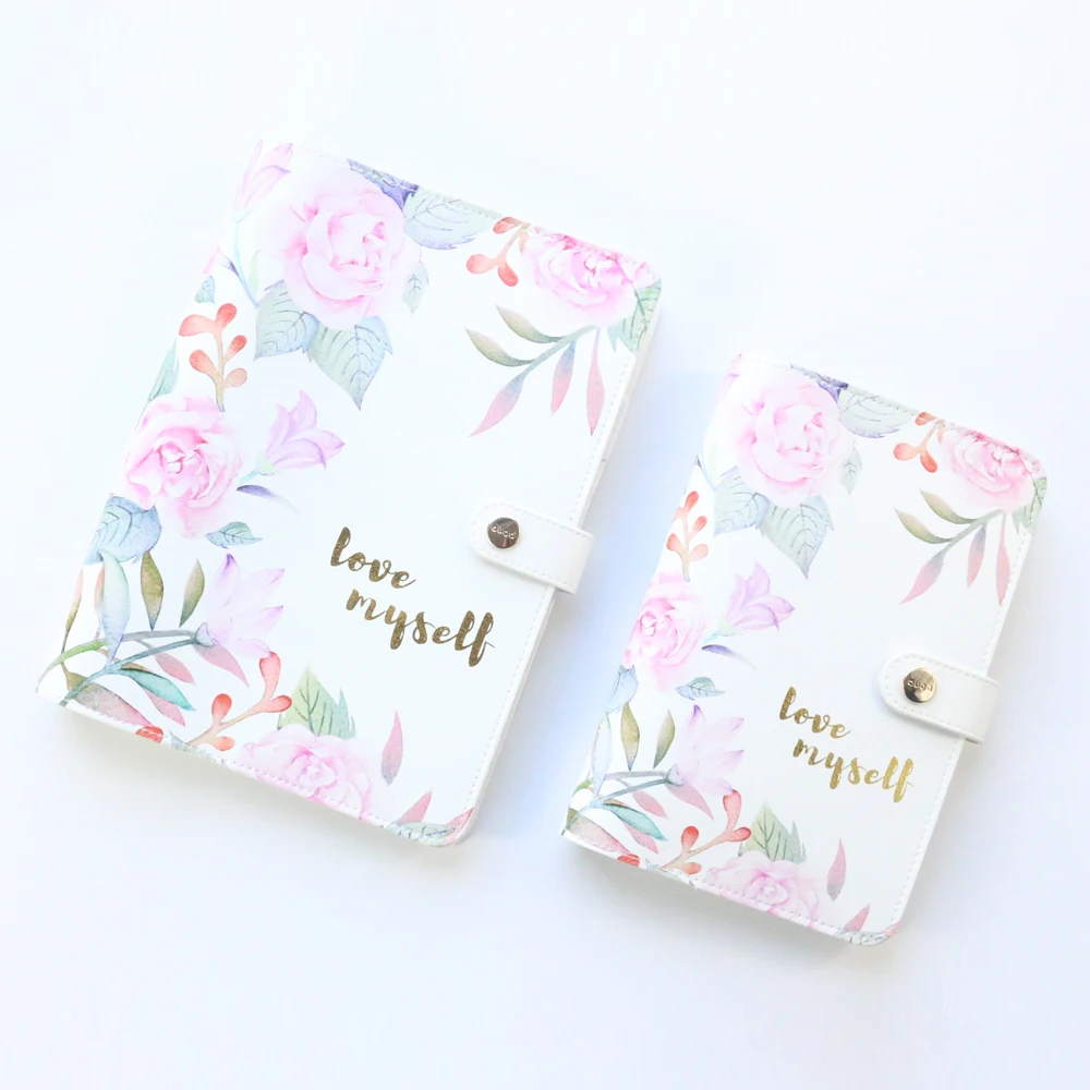 

2019 new A5 A6 flower pattern 6-hole loose-leaf notebook, 7 kinds of inner core can choose