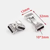 5pcs Antique Silver Color Alloy End cap Snap Connectors Clasps For 10*2mm Flat Laether Cord Bracelet DIY Jewelry Findings Making ► Photo 3/6