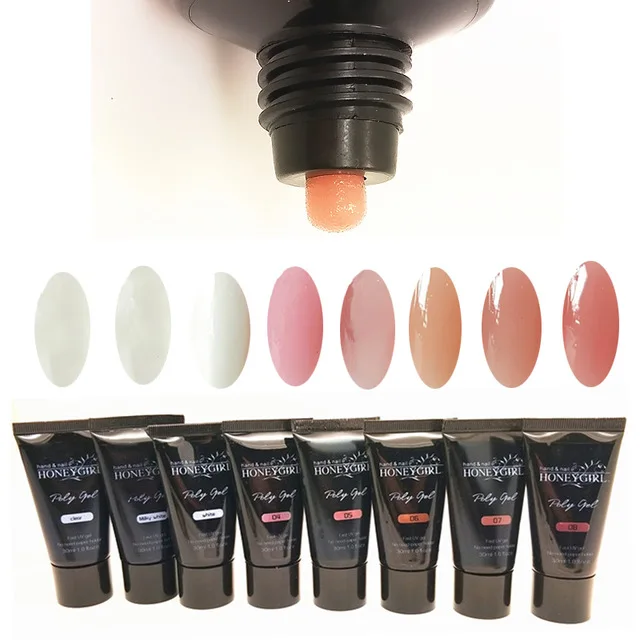 Buy 8 Colors 30ml Nail Poly Gel Hard Jelly Builder Gel