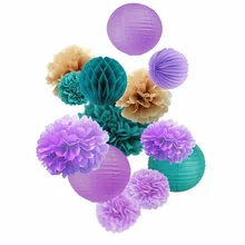 Wedding Decorations Mermaid Party 13pcs/set With Pom Poms Flower Honeycomb Balls Hanging Paper Lantern Birthday Party Decoration Wedding Decorations Mermaid Party 13pcs/set With Pom Poms Flower Honeycomb Balls Hanging Paper Lantern Birthday Party Decoration
