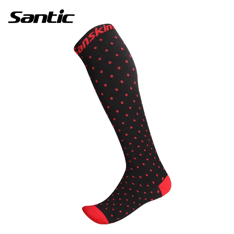 Deals for 1 Pair Santic Pro Cycling Socks Sport Compression Socks Running Marathon Football Men Women Bike Bicycle Long Socks