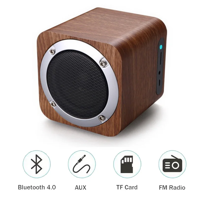 

Mini Bluetooth Speaker Wooden Sound Box Wireless Portable Speakers TF Card MP3 Player Kids Xmas Gift Stereo Outdoor Boombox