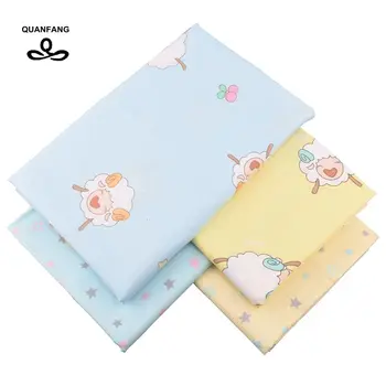 

QUANFANG 40x50cm/lot OR 50x160cm/pcs Twill Cotton Fabric Patchwork Cloth,DIY Baby&Child Sewing Quilting Fat Quarters Material