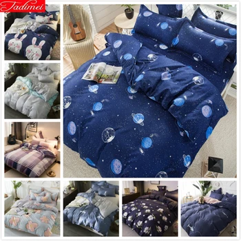 

Starry Sky Universe Pattern Duvet Cover 3/4pcs Bedding Set Adult Kids Child Bed Linen Single Full Double Queen King Size 150x200