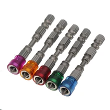 5Pcs S2 Legierung PH2 Phillips Einzigen Kopf Magnetische Schraubendreher-bits Anti-Slip 1/4 Zoll Hex Schaft Trockenbau Elektrische schraubendreher-satz