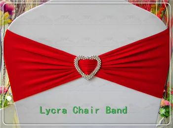 

1/2---With Heart Shape Buckle-- Spandex/Lycra/Expand Bands/Chair cover sash For Wedding Party Banquet Home Decorations