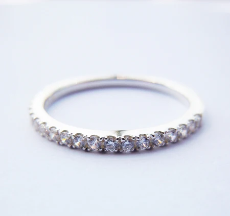 Хорошее женское кольцо из стерлингового серебра AAA циркон стекируемые кольца