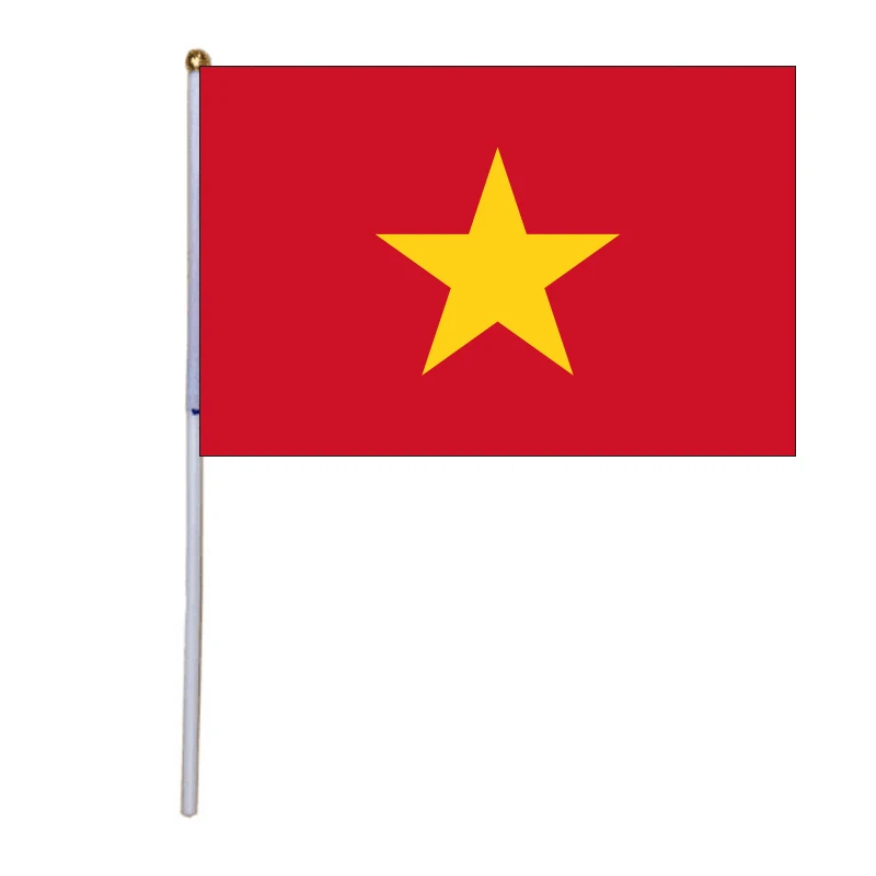 xvggdg 100 шт 14*21 см Вьетнам ручной развевающийся Национальный флаг полиэстер Вьетнам ручной флаг