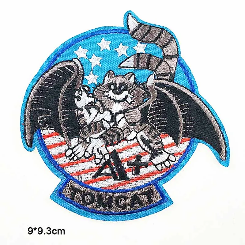 Полная Вышивка Tomcat США военный Железный на патч вышитая одежда патч для одежды Одежда Наклейки одежда