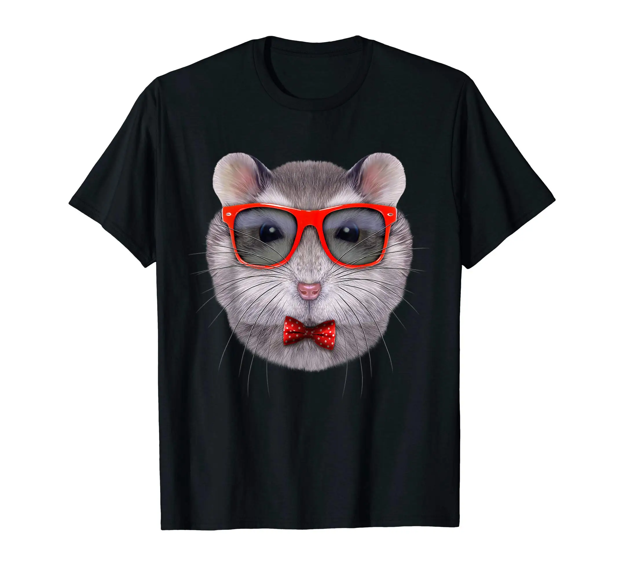 

Sapphire Dwarf Hamster in Retro Sunglass Bow Tie - T-Shirt