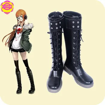 

New Shoes Anime Persona 5 Futaba Sakura Black Cool Futaba Sakura Boots A