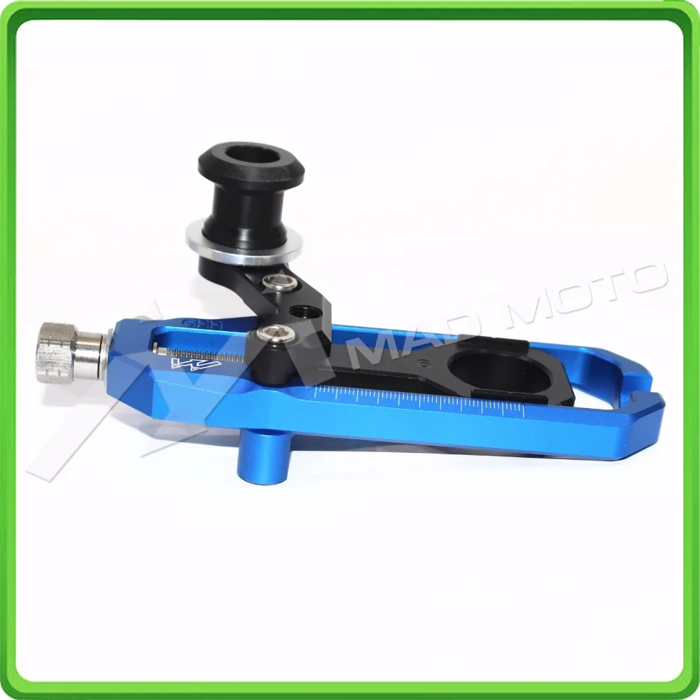 Motorcycle Chain Tensioner Adjuster with spool fit for Honda CBR600RR 2005 2006 2007 2008 2009 2010 CBR 600 RR Blue & Black (4)