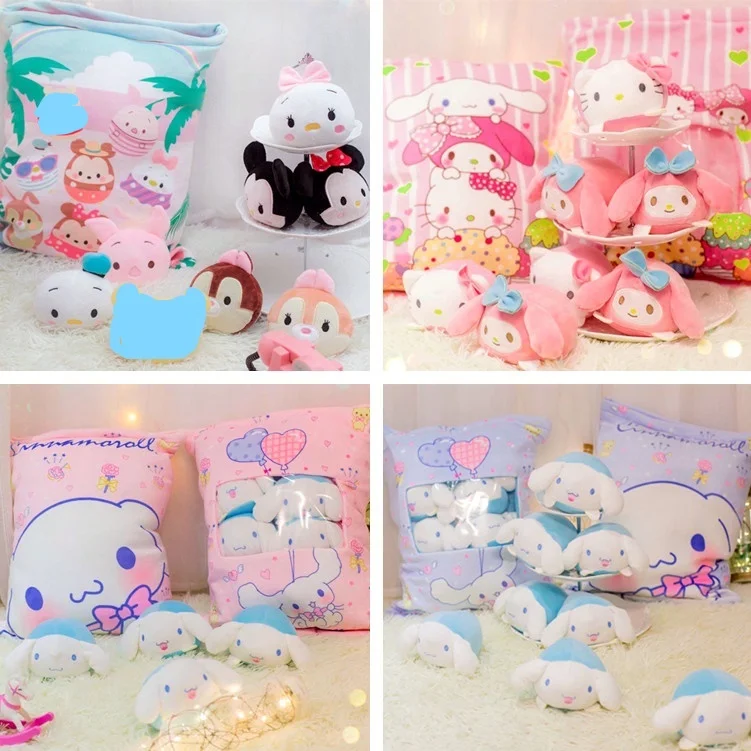 Супер милый ЦУМ Cinnamoroll большие уши собака мелодия мультфильм кукла подушка, плюшевые игрушки в 1 мешок для детей Подарки для девочек