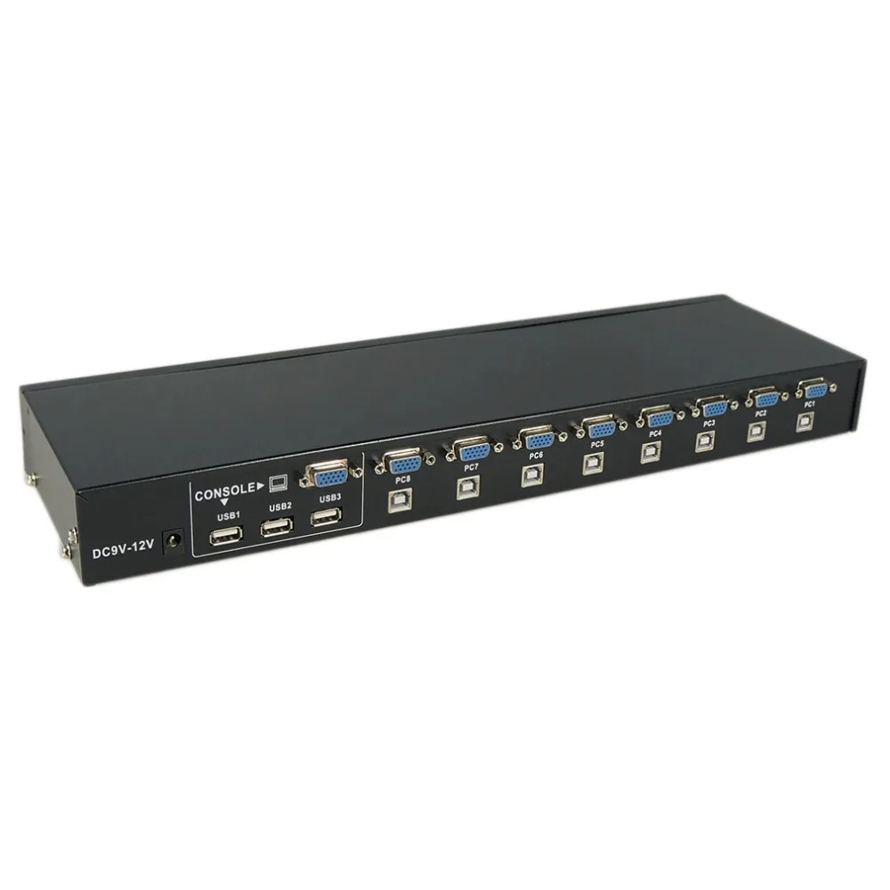 Малый размеры 8 порты USB 2,0 Внешний KVM Switch Box Руководство Switcher поддержка для 1440x1920 VGA Splitter адаптер Прямая доставка