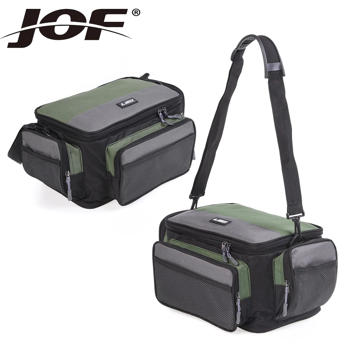 

42*26*17cm Oxford multi-function portable fishing bag outdoor single shoulder bag bait reel line box bag Storage Bag