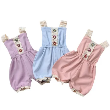 

Baby Girl Sleeveless Summer Romper 2019 Lovely Newborn Baby Girl Clothes Lace Floral Romper Sling Jumpsuit Outfits Sunsuit 0-24M