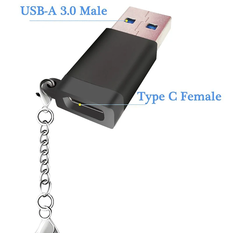 Thbelieve USB A Male To USB C Female Adapter USB Type C To USB 3.0 Adapters With Mini Keychain USB-C Converters Drop Shipping (4)