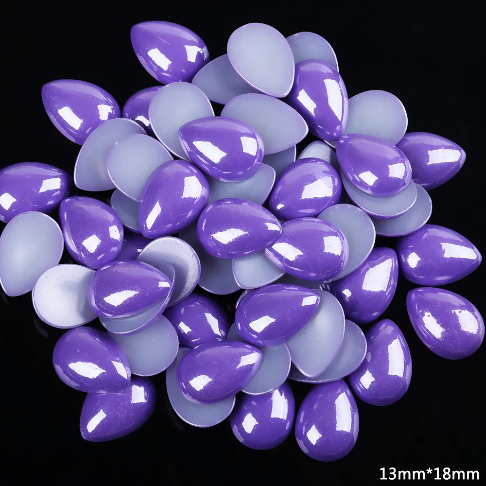 Buy 50pcs/Lot 13*18mm ABS Imitation Pearl Half Water