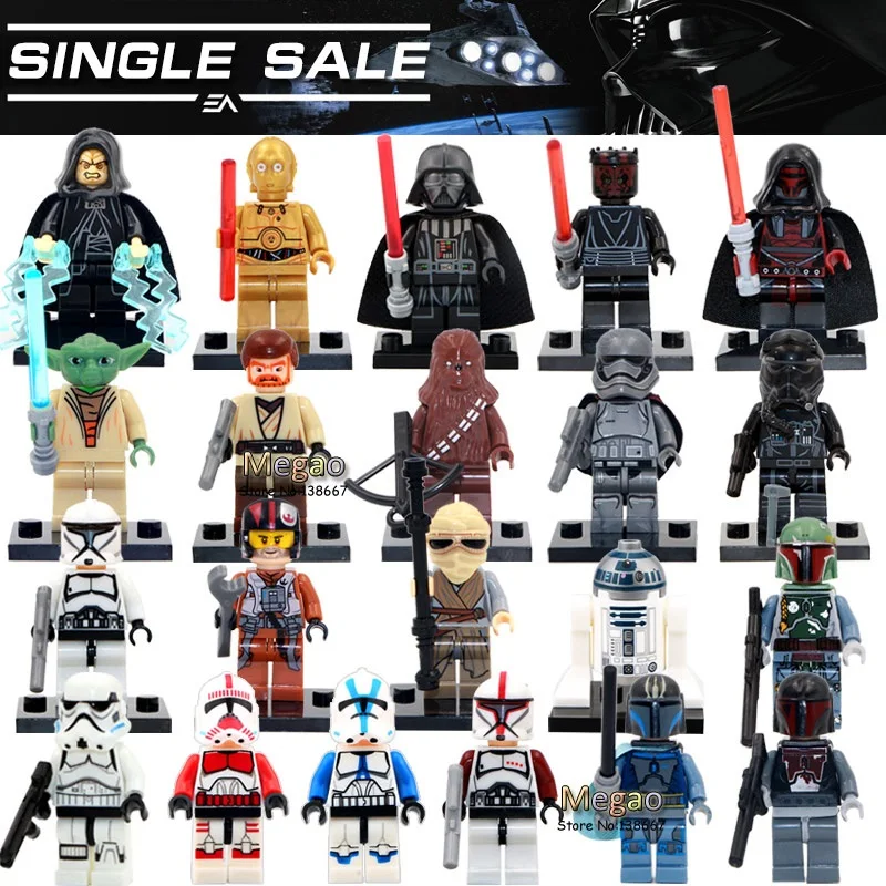 

Latest Single Darth Vader Luke Skywalker Green Bobafett Cloud City Darth Malgus Toys Building Block Children Gift Toy Leogingly