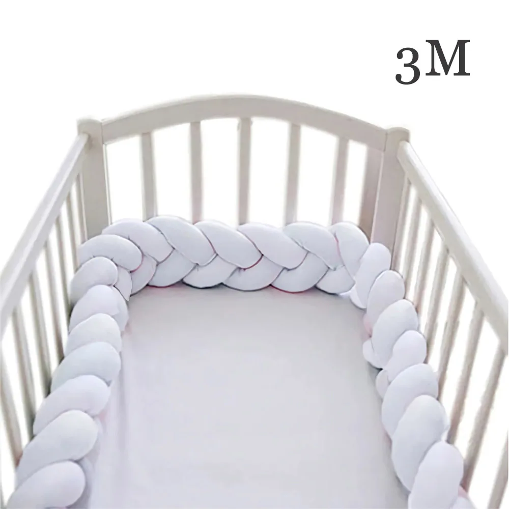 Кровать бампер 200 см 300 см длинная завязанная узлом, заплетенная кроватка для новорожденного кроватки ограждение коврик защита узел