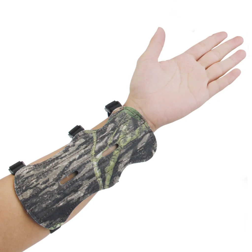 1Pcs Leather Bow Arm Guard Hand Glove 3 Straps Hand Protection Archery Armband Sleeve for Outdoor Shooting Hunting Accessories