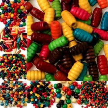 Дешевые модные бусины ручной работы цветные бусины из натурального дерева для браслета и ожерелья DIY Изготовление ювелирных изделий