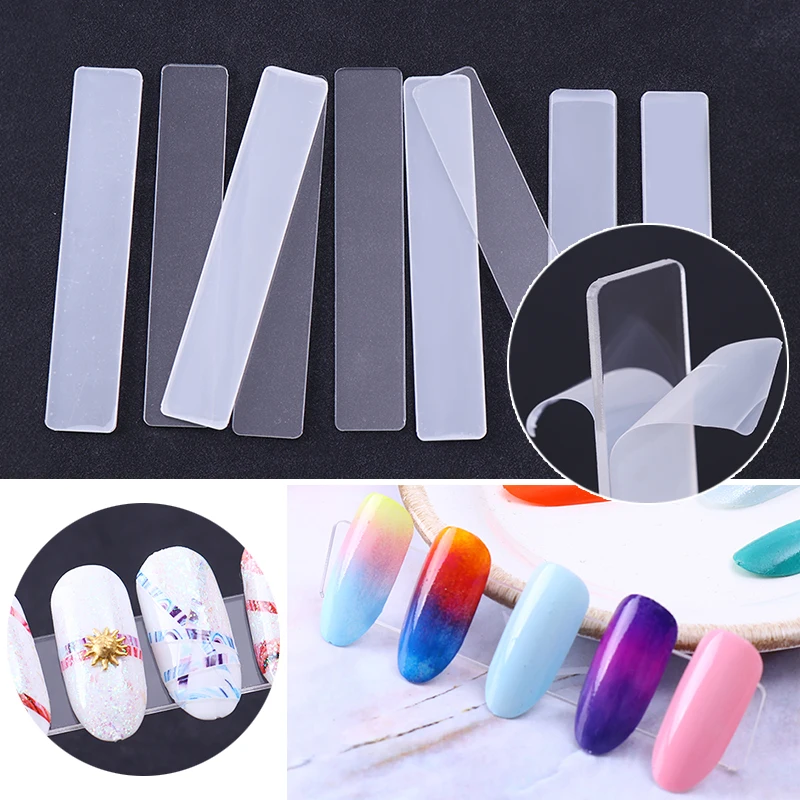 

5Pcs Clear False Nail Tips Display Stand Holder with Protective Film Manicure Nail Art Tool