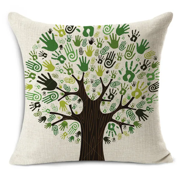 

Nordic Valentine Cushion Cover Green Plant Tropical Tree Throw Sequin Pillow Cover Home Decor Cojines Decorativos Para Sof
