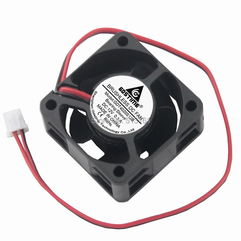 1 Piece Gdstime Mini DC 12V 4cm 40x20mm 4020S 2Pin Brushless PC CPU Cooler Cooling Fan 40mm