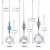 H&D Pack of 3,Clear Crystal Prism Ball Rainbow Maker Window Prisms Suncatcher Crystal Подвески для дома,офиса,украшения сада