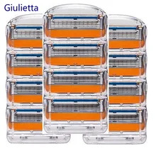 Giulietta Men Razor Blades High Quality Shaving Cassettes Facial Care Compatible fit Gillettee Fusione Shaving Blades 12pcs/Box