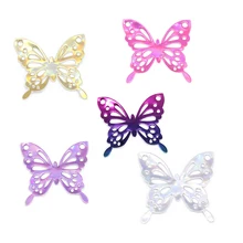 20 шт однотонная бабочка шаблон нашивка из искусственной кожи для украшения Декор Ремесло Сумочка, 20Yc6703