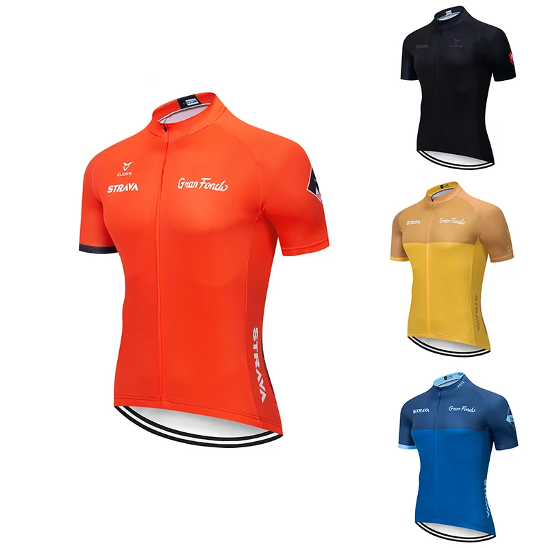 Strava Новая мужская велосипедная футболка с коротким рукавом топы велосипедные Джерси MTB рубашка дорожная велосипедная команда летняя спортивная мужская одежда