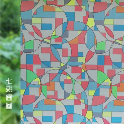 

0.9x6m European glass paste Self-adhesive and colorful frosted window films for bathroom toilet and office glass