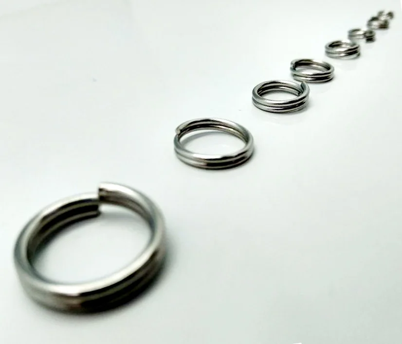 Topline снасти 50 шт из нержавеющей стали Сплит кольцо приманка Кривошип Твердые