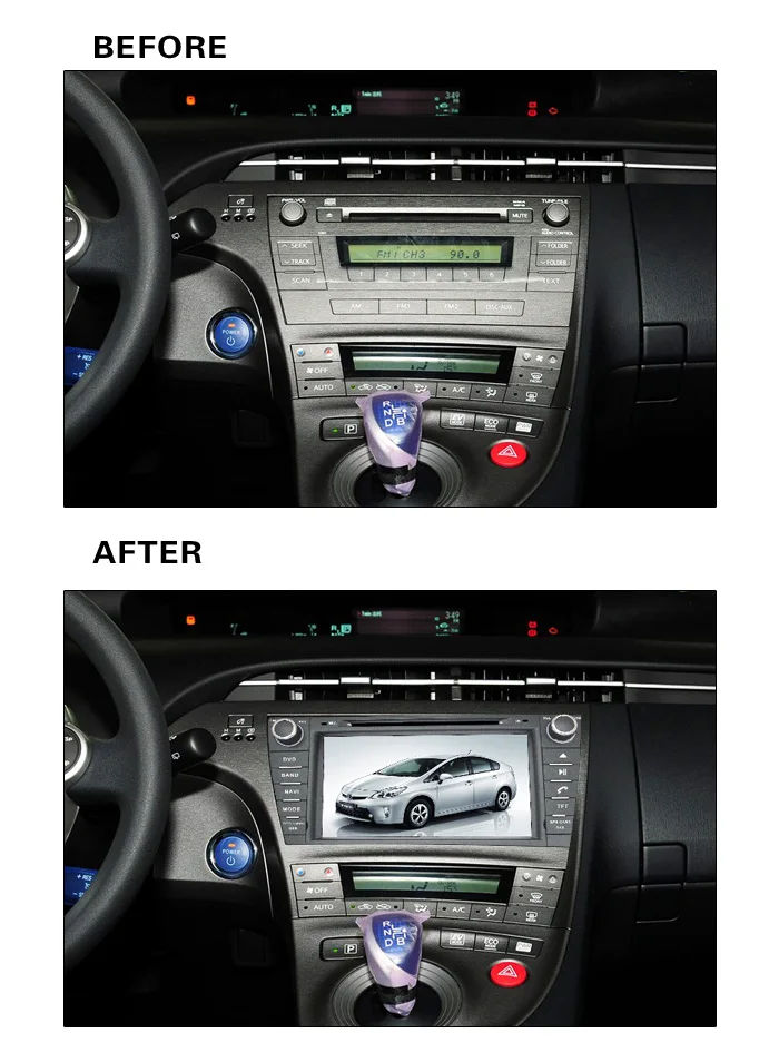 Flash Deal Android  2G RAM 2G RAM Car Radio Audio Video Multimedia DVD Player WIFI DVR GPS Navi Navigation For Toyota Prius LHD 0