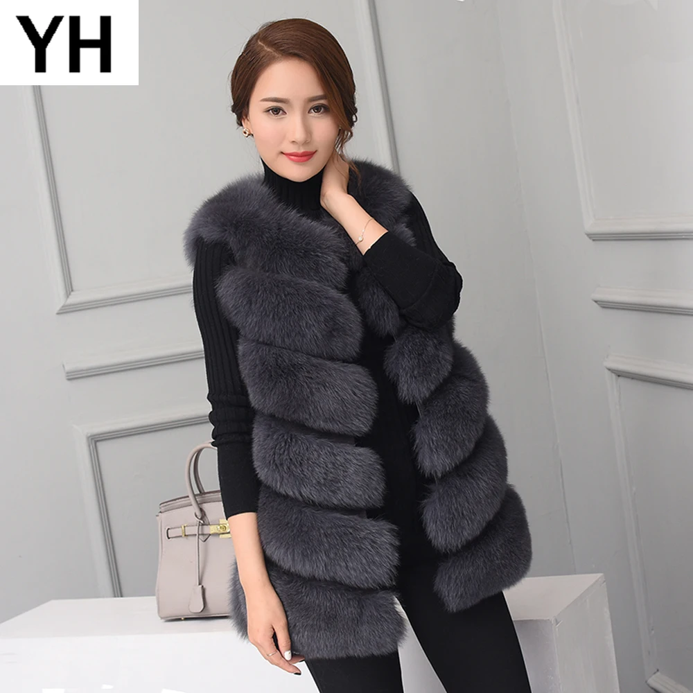

2019 New Women Real Fox Fur Vest Autumn Winter Real Fox Fur Coat Warm Soft Real Fox Fur Gilet Natural Real Fox Fur Waistcoat