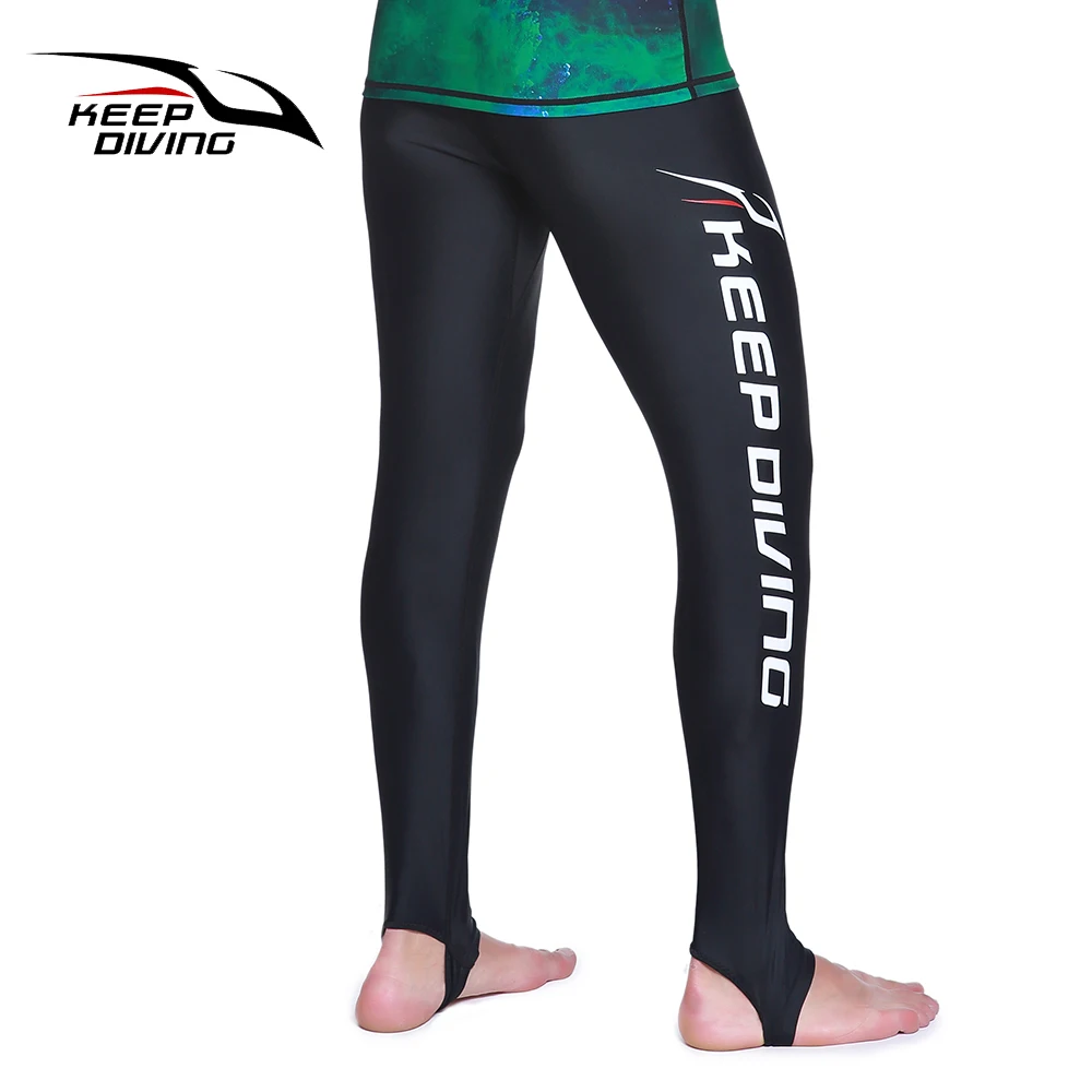 KEEP DIVING Mens Womens Anti-UV Lycra Swimming Pants Beach Pants Bodybuilding High Elastics Comfortable Fit
