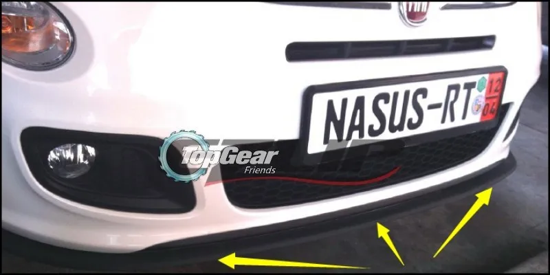 Lábios para Fiat Saia para Topgear Pára-choques Lábio Defletor Fiorino Qubo 2007 Skirt 2020 Frente Spoiler Carro Vista Tuning Corpo Kit Tira - 5 Saia abertura frontal