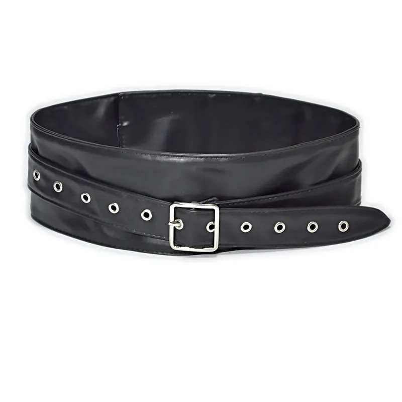 2018 Soft Black Leather Wrap Belts European & American Style Silver Pin