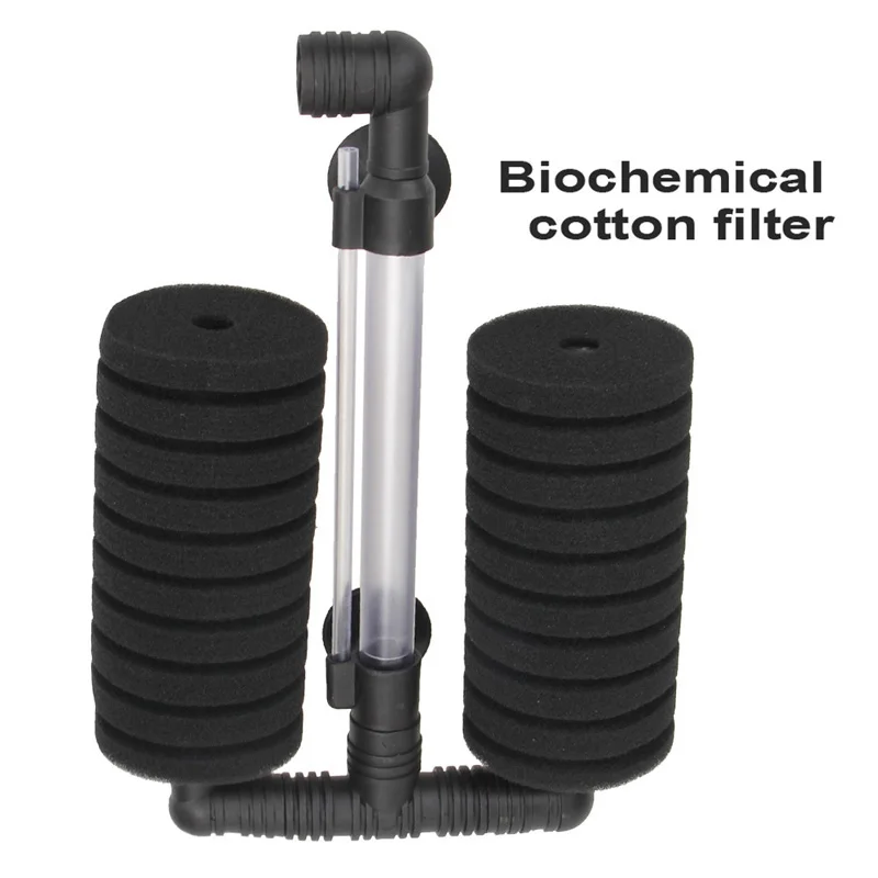 2018 Fish Tank Air Pump Skimmer Biochemical Sponge Filter Aquarium Fish