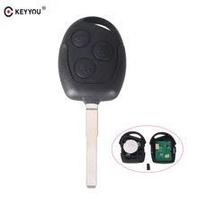 KEYYOU 3 кнопки 4D60 чип 433 МГц автомобиль дистанционного ключа для Ford Focus Fiesta Fusion C-Max Mondeo Galaxy C-Max S-Max с HU101 лезвие