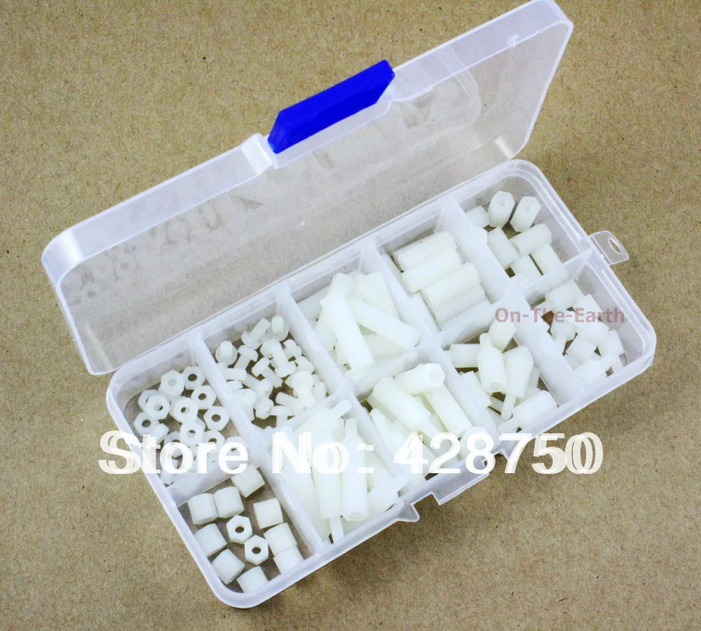 M3 Nylon Hex Spacers Screw Nut Assortment Kit Stand off Plastic