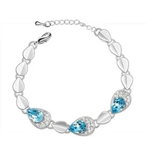 Австрийского хрусталя ювелирные изделия вещи Женская обувь кристалл браслет корейской-мое сердце-1008