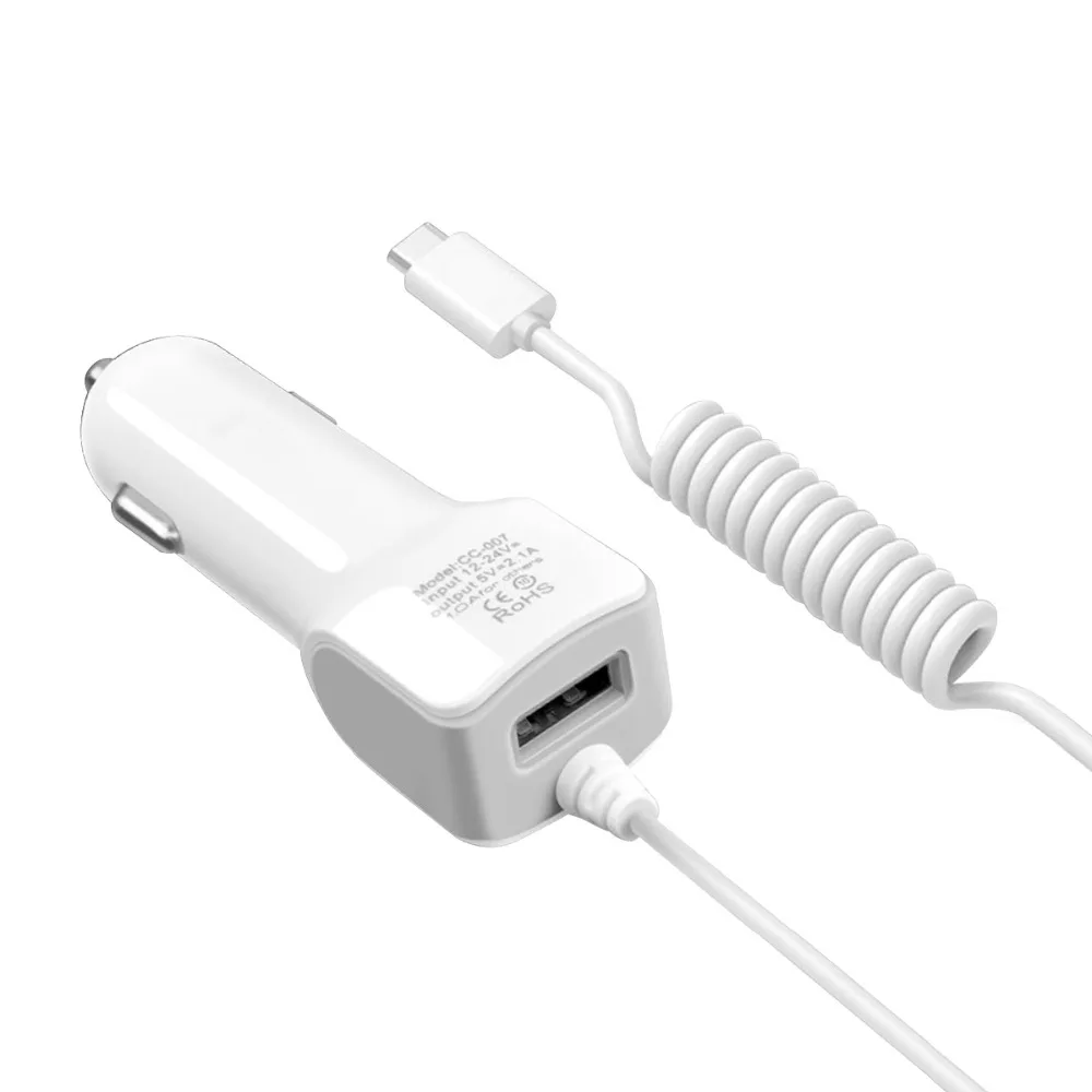 Usb порт для автомобильного зарядного устройства 2.1A Быстрая зарядка смартфонов
