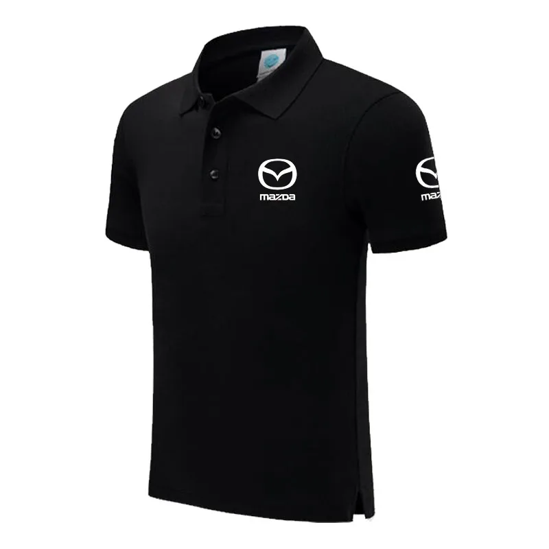 

New men's high-quality cotton short-sleeved shirts Mazda polo shirt summer casual business polo shirt