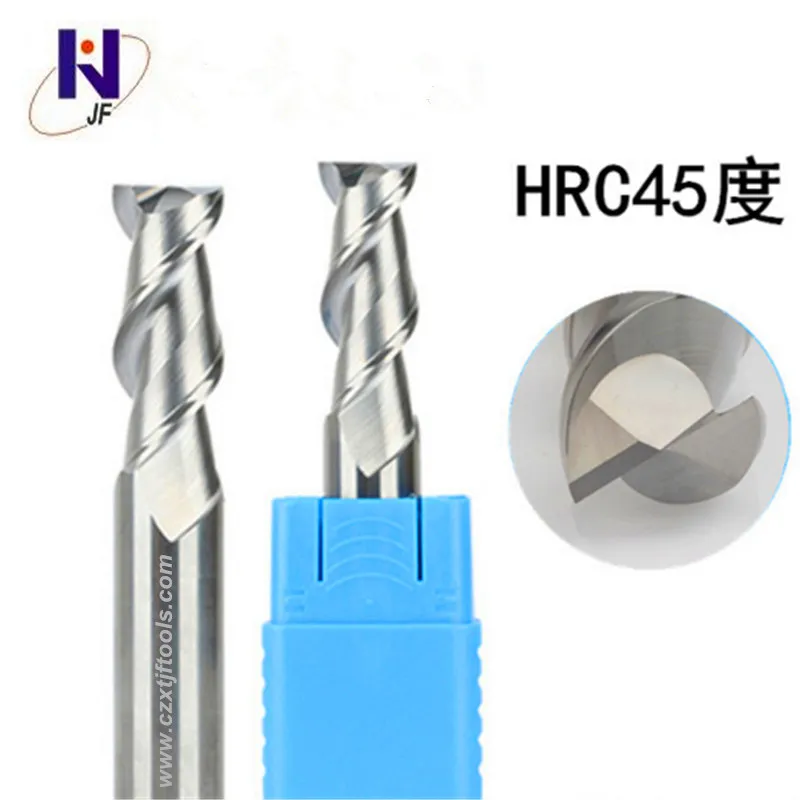 JF D2.5*8*D6*50*2T Solid carbide end mills 2 Flute For Aluminum metric size Uncoated HRC45