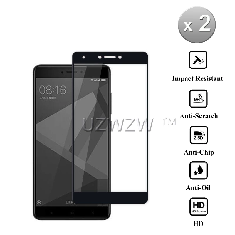 

2pcs Full Cover Tempered Glass For Xiaomi Redmi Note 4 Screen Protector Protective Glass For Xiaomi Redmi Note 4 Glass